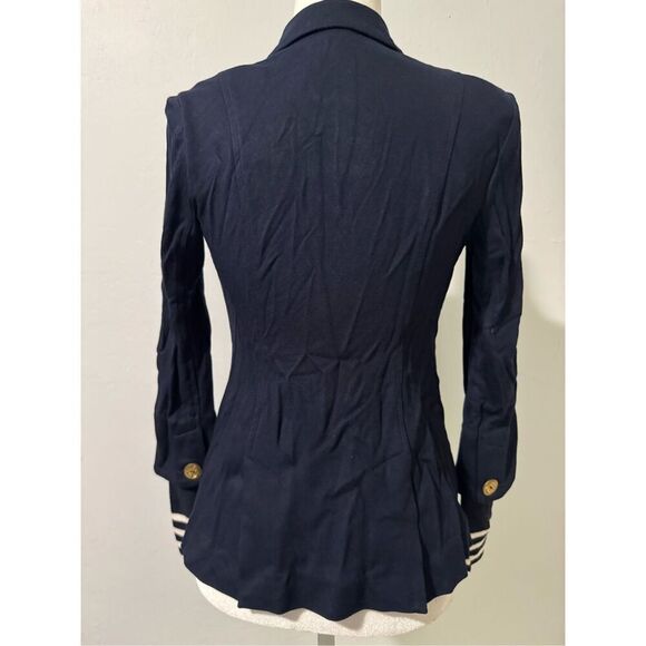 Cabi Grand slam navy stretch blazer Gold accent buttons  0 - Picture 7 of 9